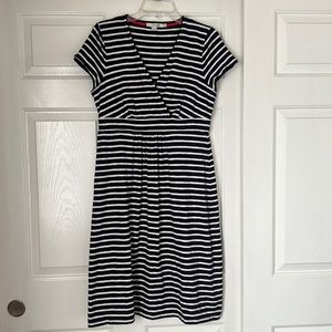 Boden dress, 10R, navy/white stripe, excellent used condition